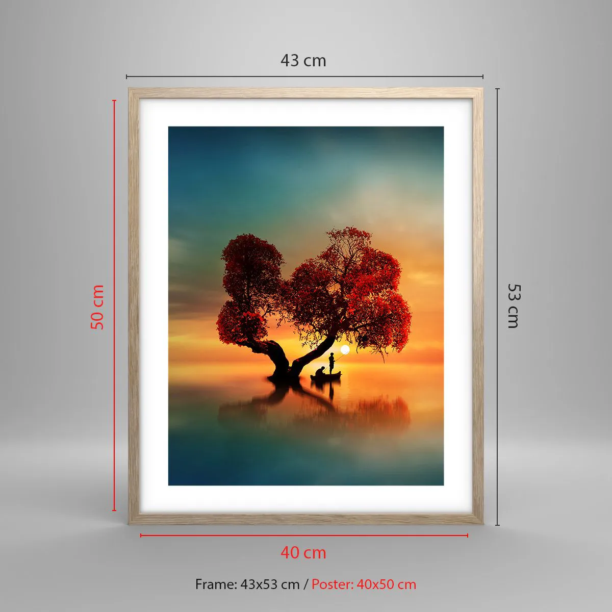 Een poster in een licht eiken lijst - Afstanders en de stilte van de wereldlozen - 40x50 cm