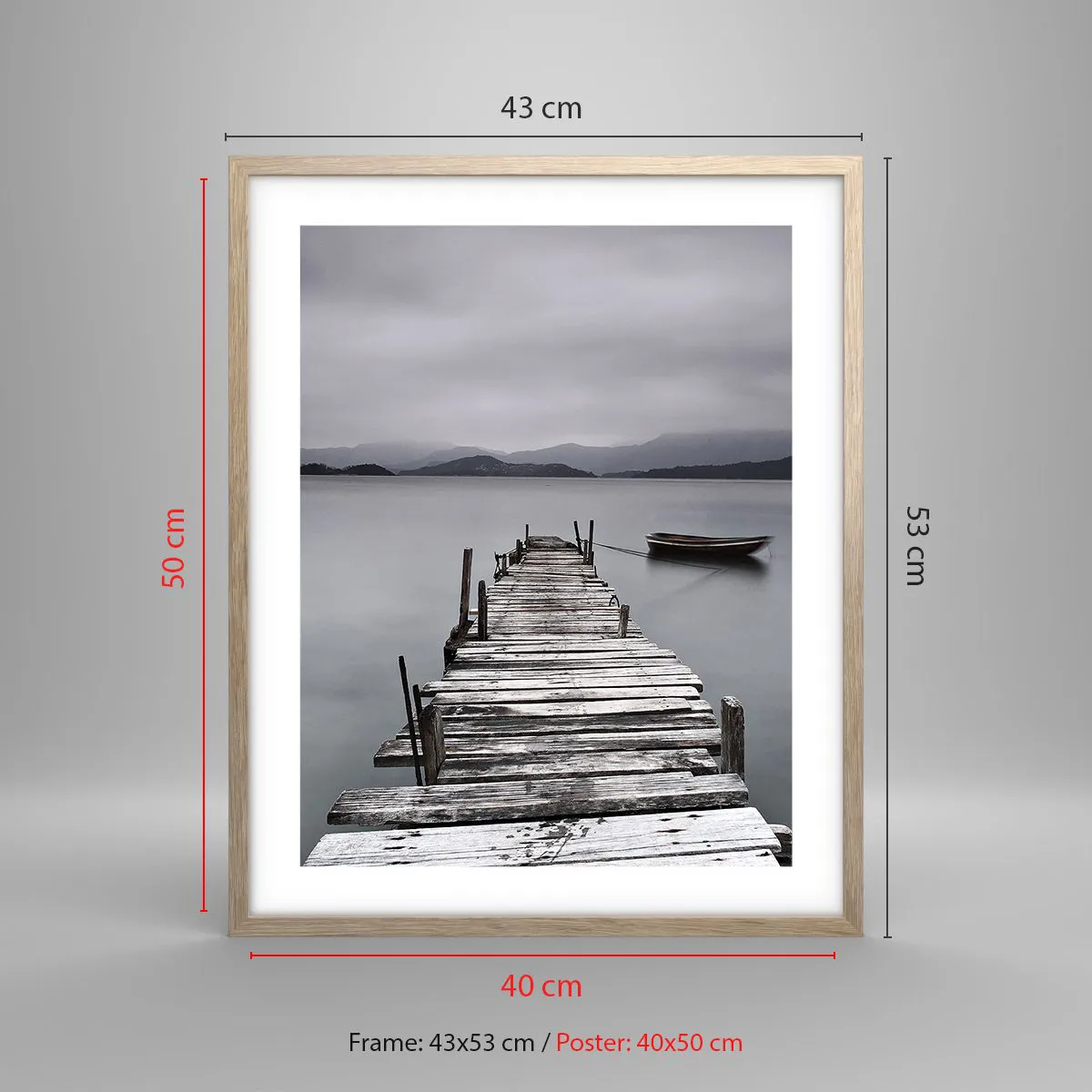 Affiche dans un chêne clair - Poster - Tu peux partir demain - 40x50 cm