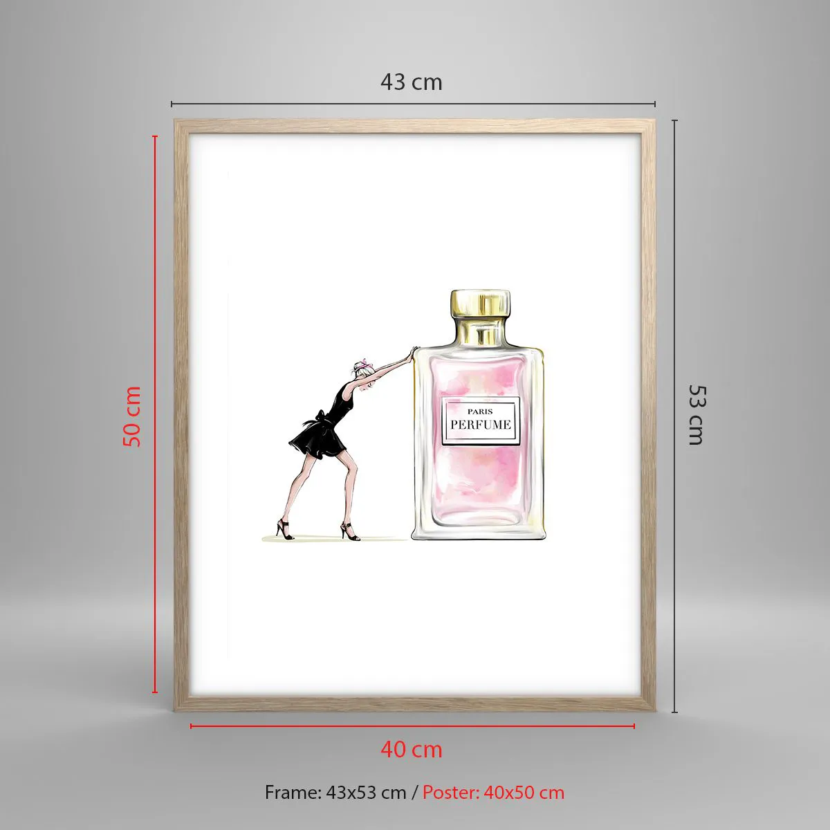 Affiche dans un chêne clair - Poster - L'essence des femmes - 40x50 cm