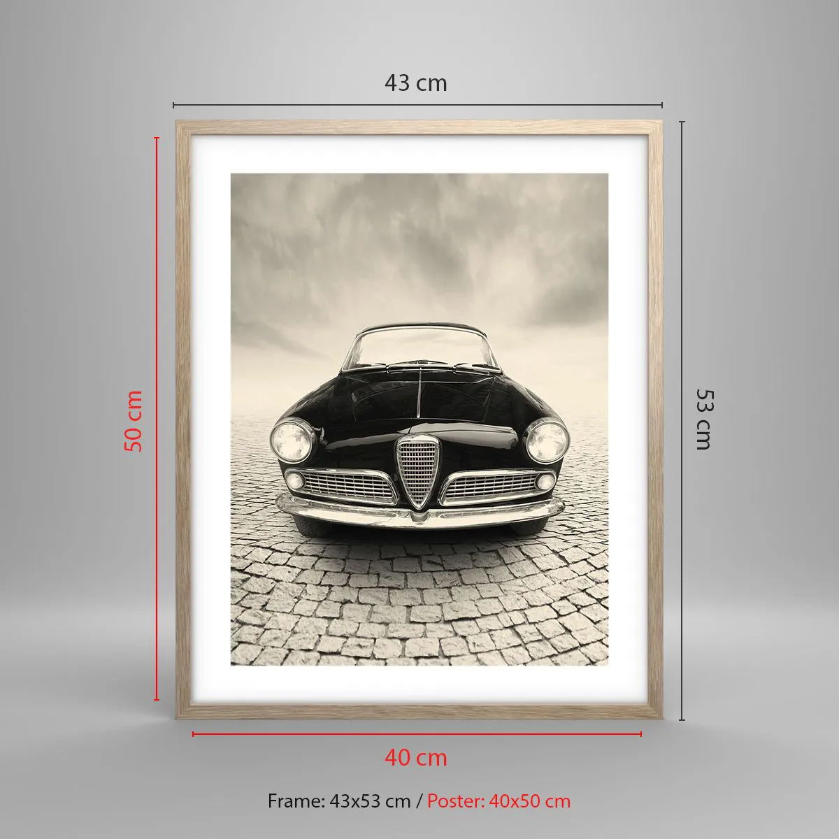Poster in light oak frame - How Can You not Love Me? - 40x50 cm