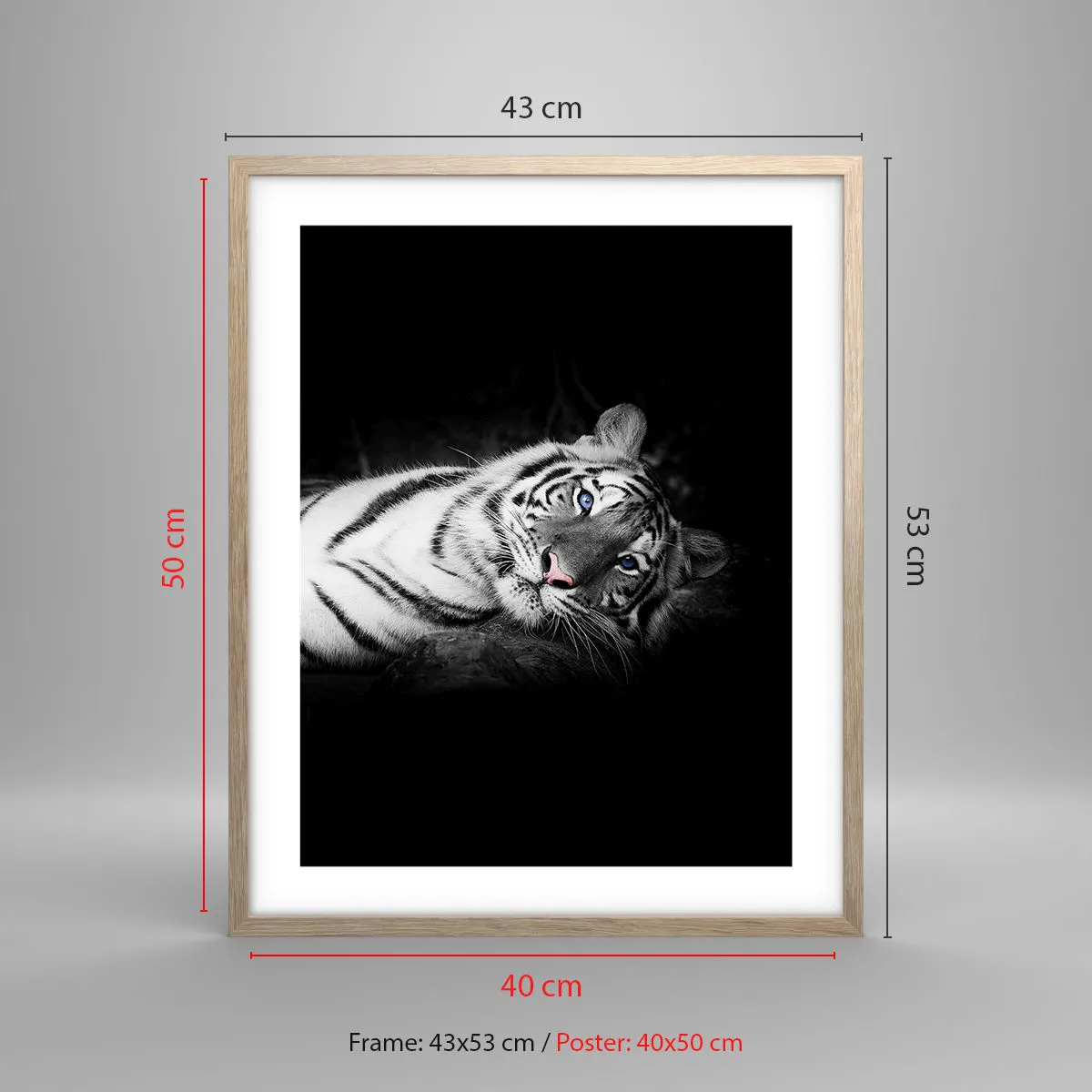 Poster in light oak frame - Wilderness and Calm - 40x50 cm