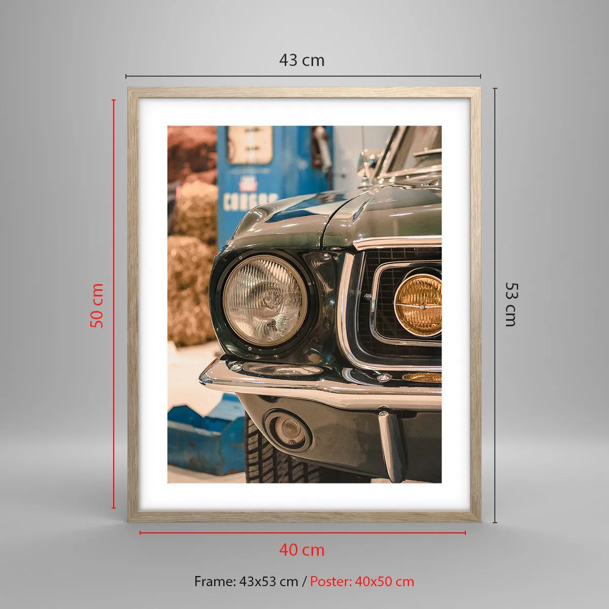 Pôster com moldura de carvalho claro - Encontro com uma lenda - 40x50 cm