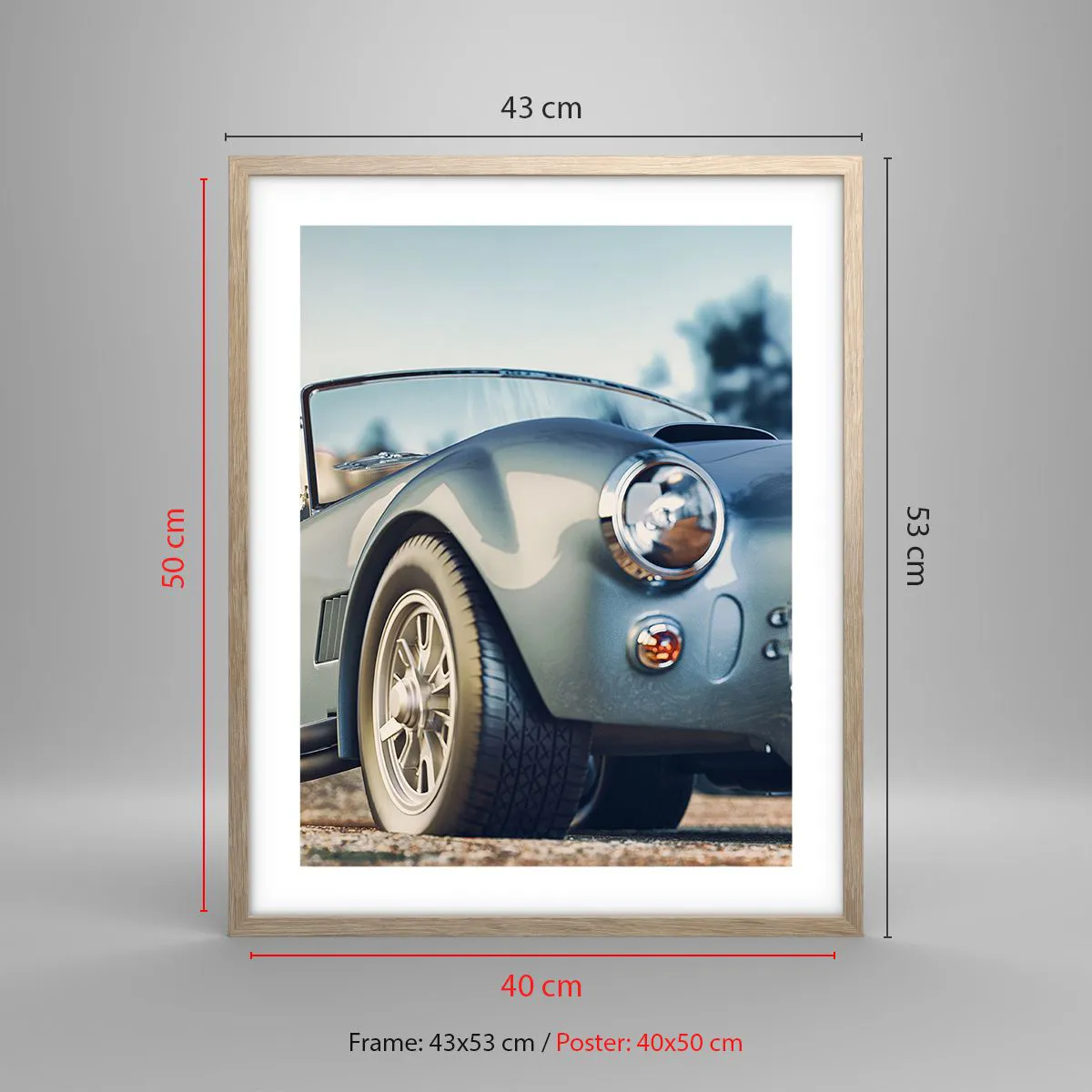 Affiche dans un chêne clair - Poster - Ce qui compte c'est le style - 40x50 cm