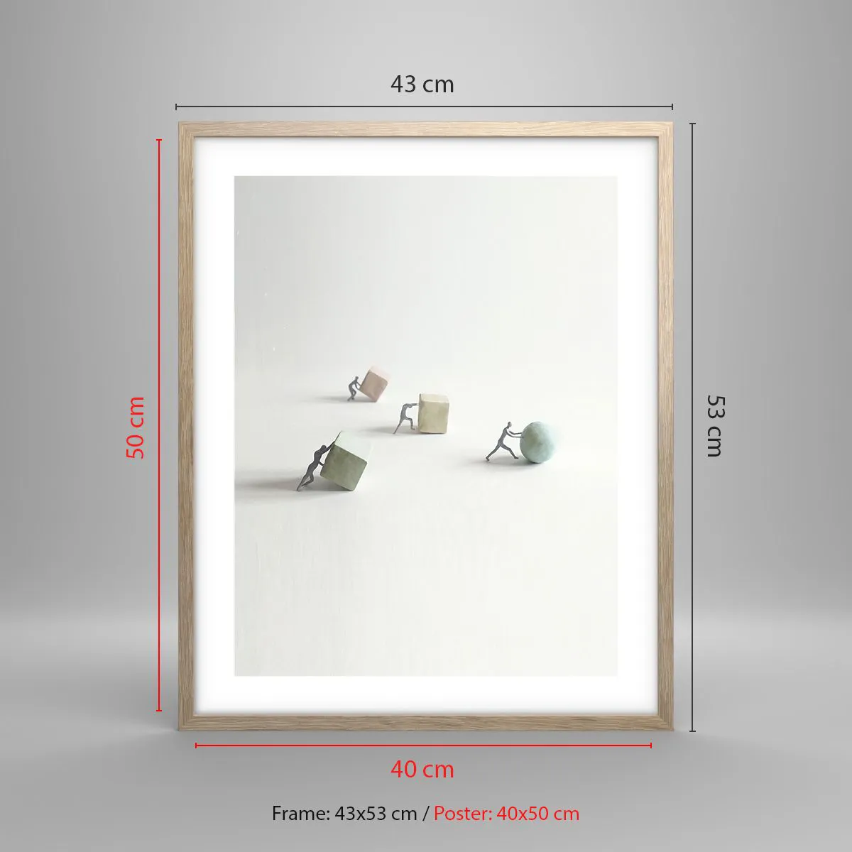 Affisch i ram av ljusek - Livet leker - 40x50 cm