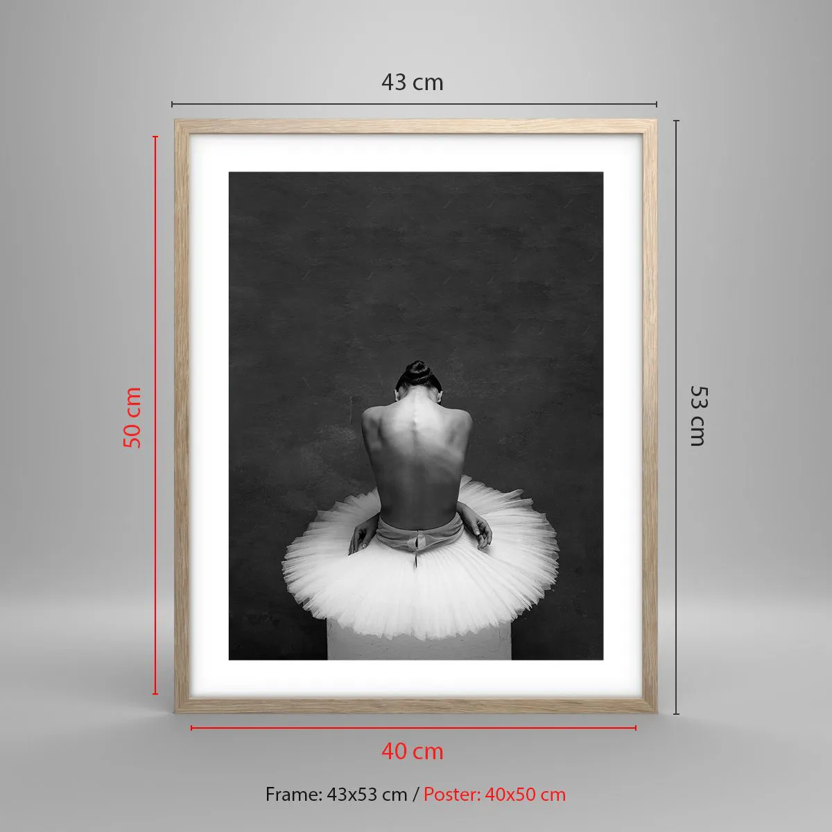 Pôster com moldura de carvalho claro - Está a florescer - 40x50 cm