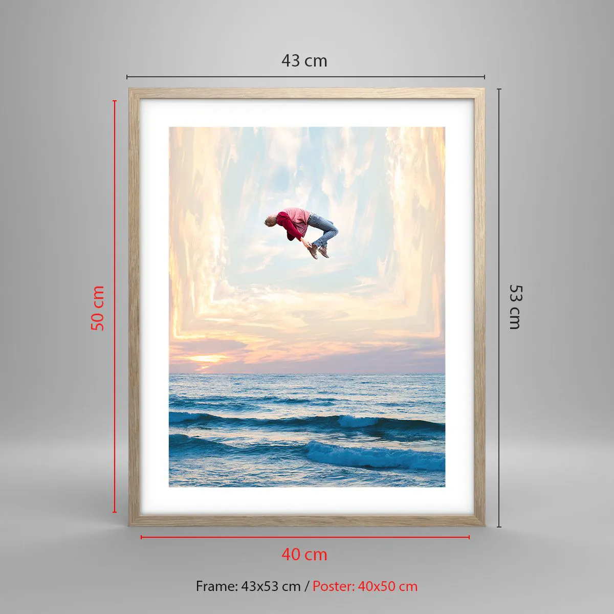 Plakat w ramie jasny dąb - Do innego wymiaru - 40x50 cm