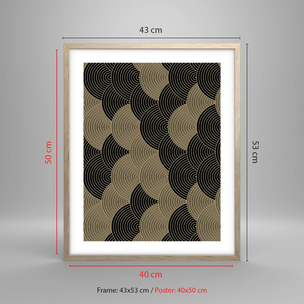 Poster in einem Rahmen aus heller Eiche - Einheit in der Vielfalt - 40x50 cm