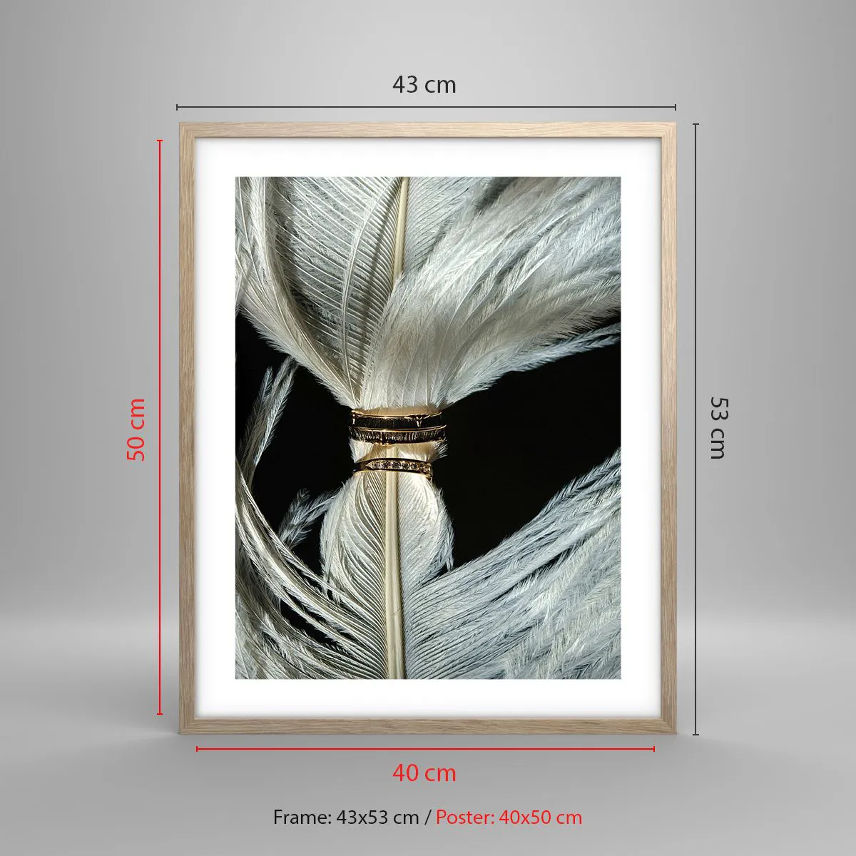 Affiche dans un chêne clair - Poster - ... et je ne te laisserai pas ... - 40x50 cm