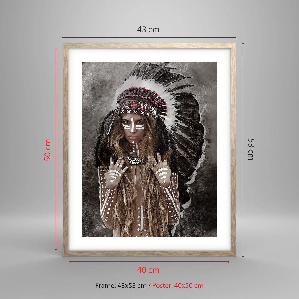 Een poster in een licht eiken lijst - Het geheim van de kracht van de stam - 40x50 cm