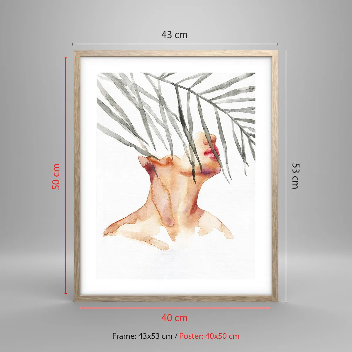 Plakat w ramie jasny dąb - Poczuć puls tropików - 40x50 cm