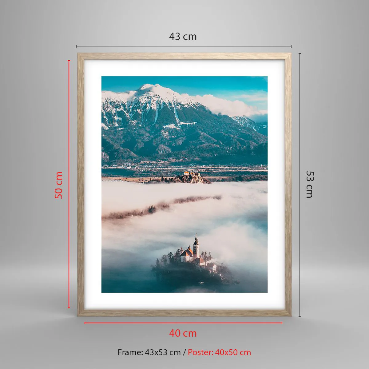 Affiche dans un chêne clair - Poster - Le début d'un conte de fées - 40x50 cm