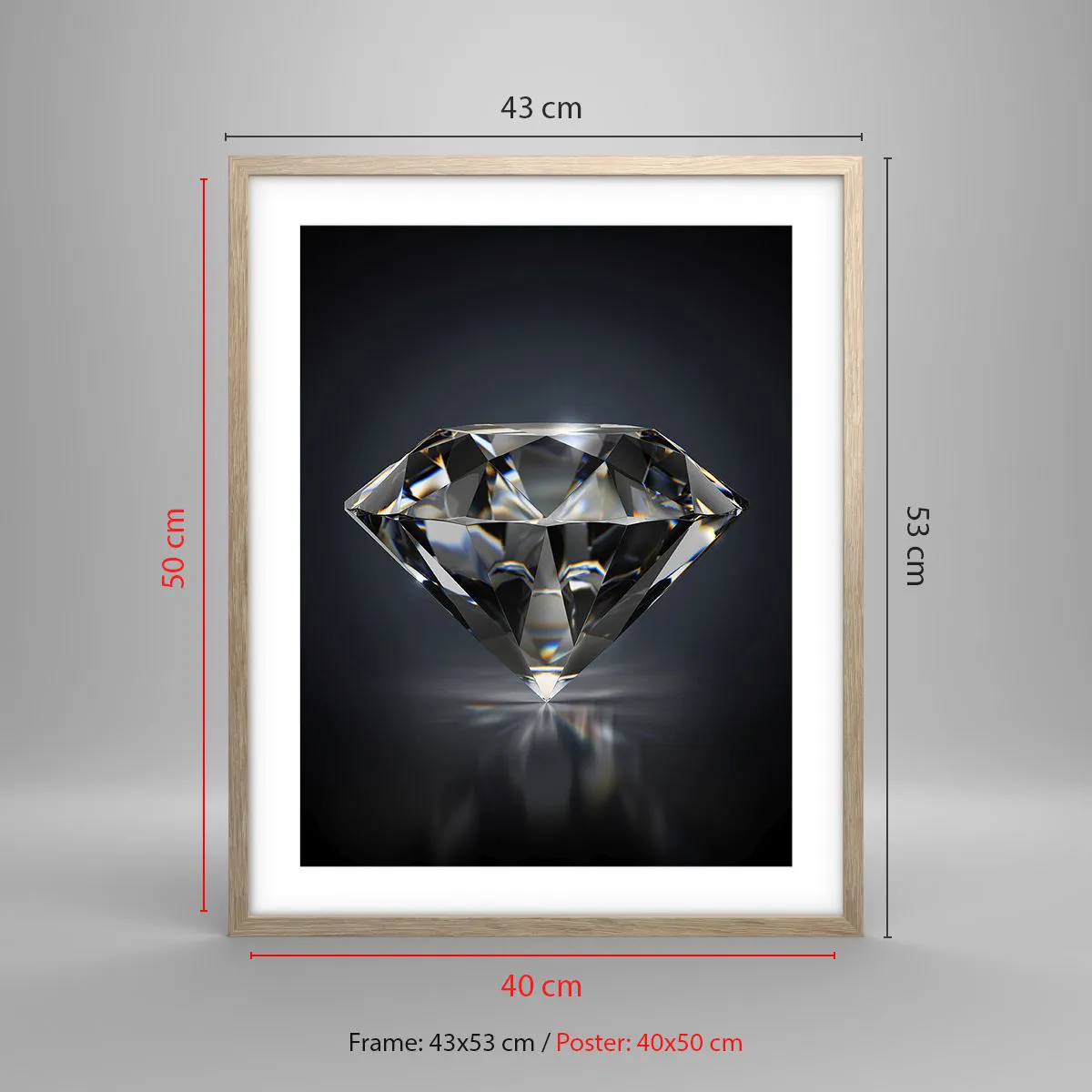 Plakát v rámu světlý dub - Best girls friend - 40x50 cm