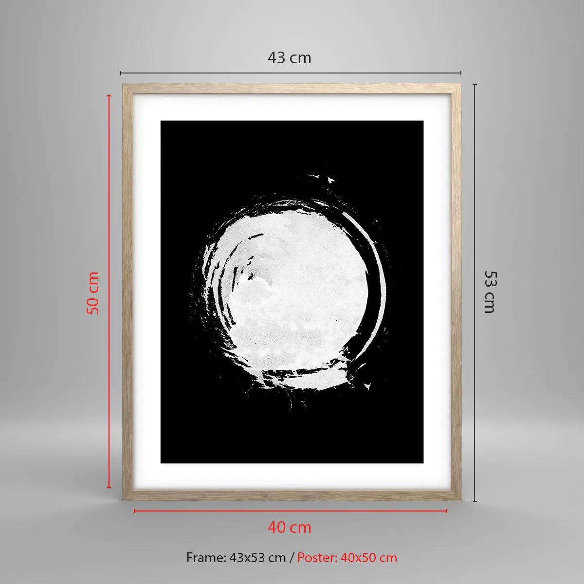 Poster in light oak frame - Good Solution - 40x50 cm