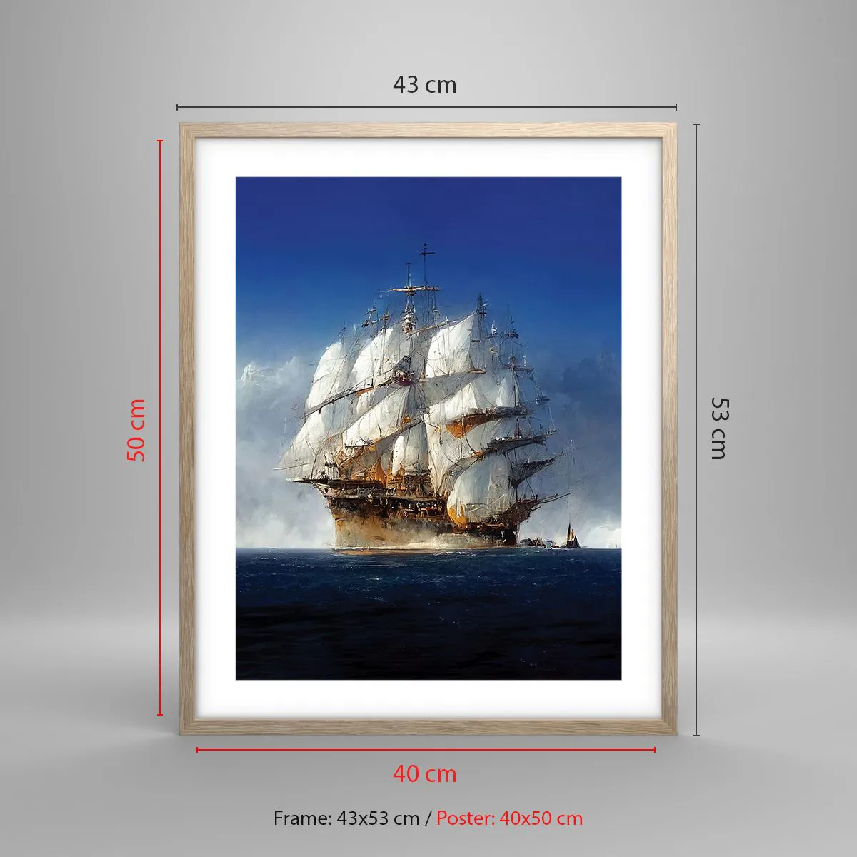 Plagát v ráme zo svetlého duba - The great glory! - 40x50 cm