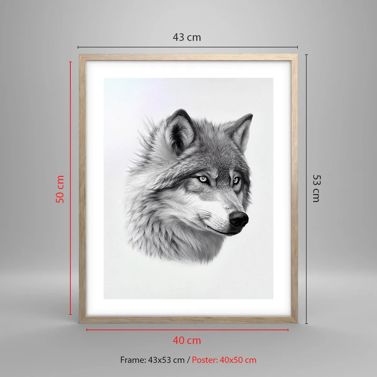 Poster in light oak frame - Alpha - Without a Doubt - 40x50 cm