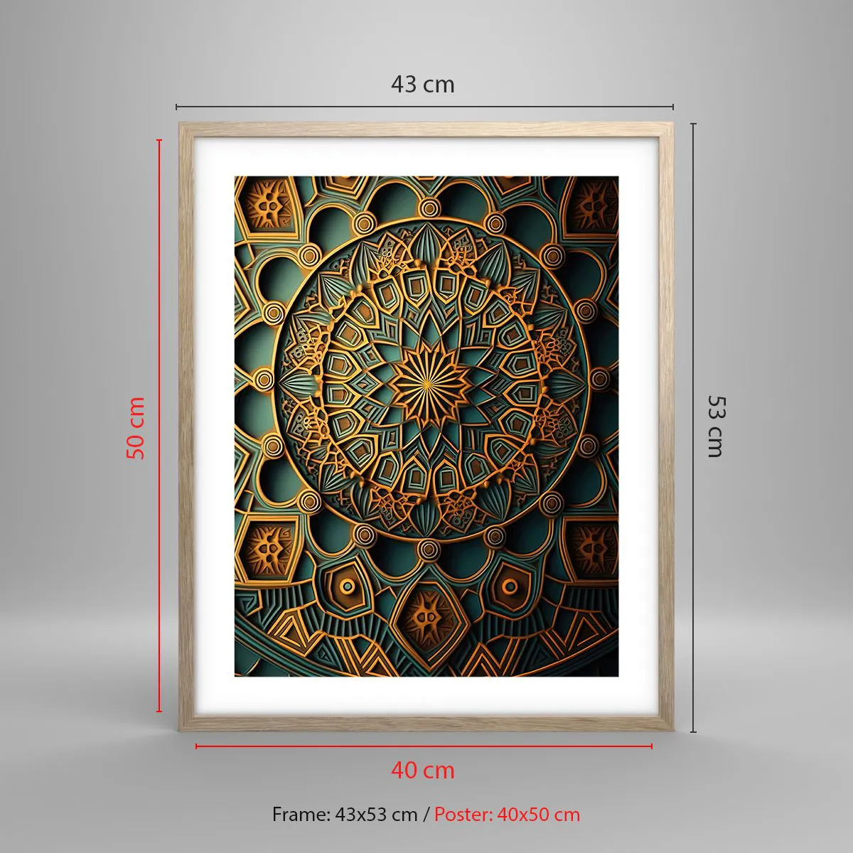 Poster in einem Rahmen aus heller Eiche - In arabischer Atmosphäre - 40x50 cm