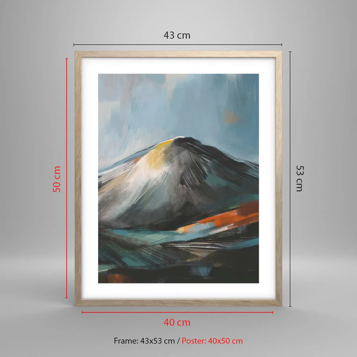 Affiche dans un chêne clair - Poster - Brut et beau - 40x50 cm