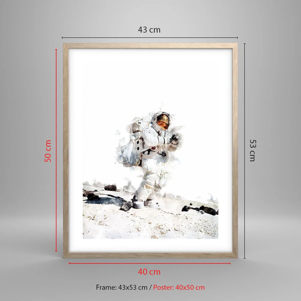 Poster in einem Rahmen aus heller Eiche - Bote der Erde - 40x50 cm