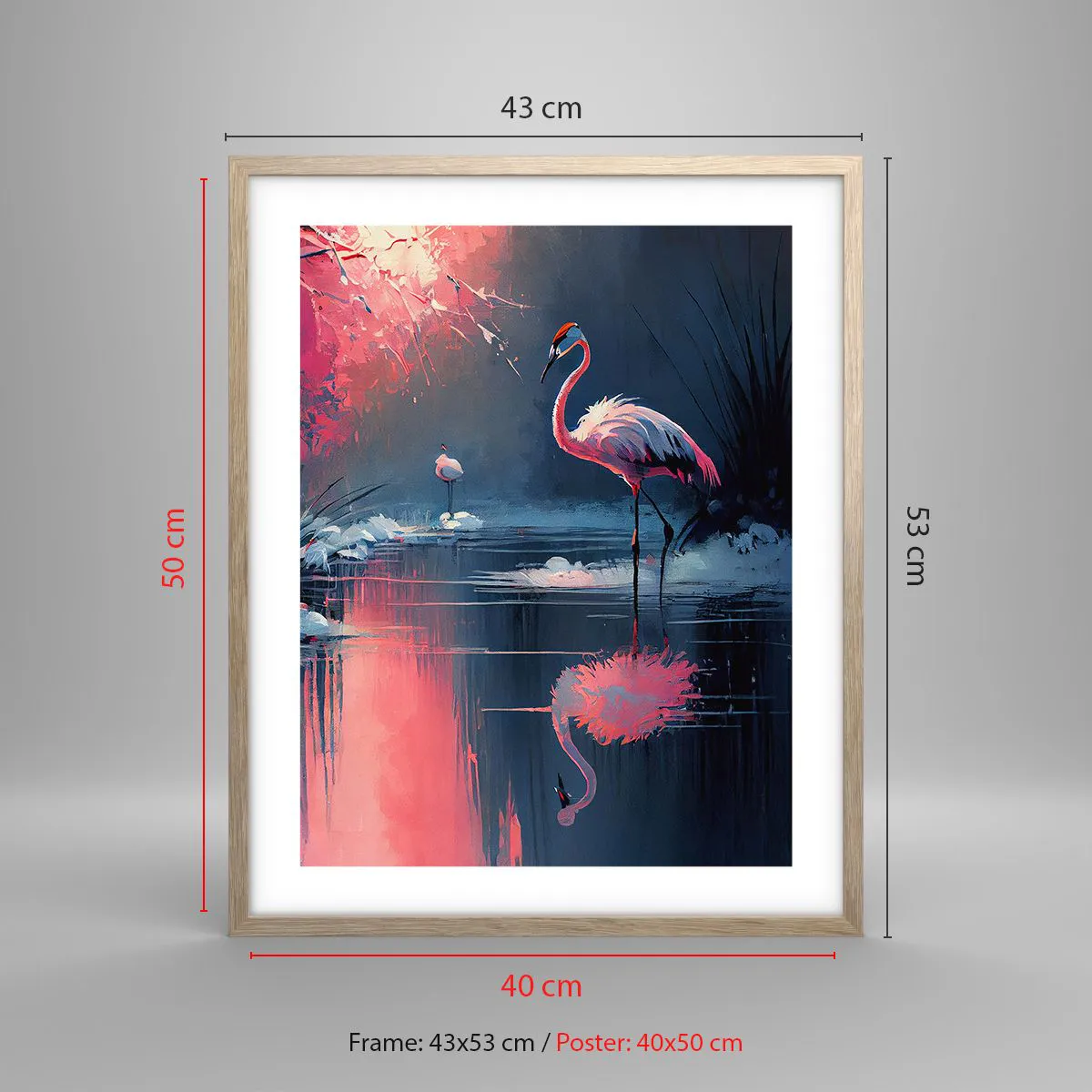 Plakat w ramie jasny dąb - Ptasie ustronie - 40x50 cm