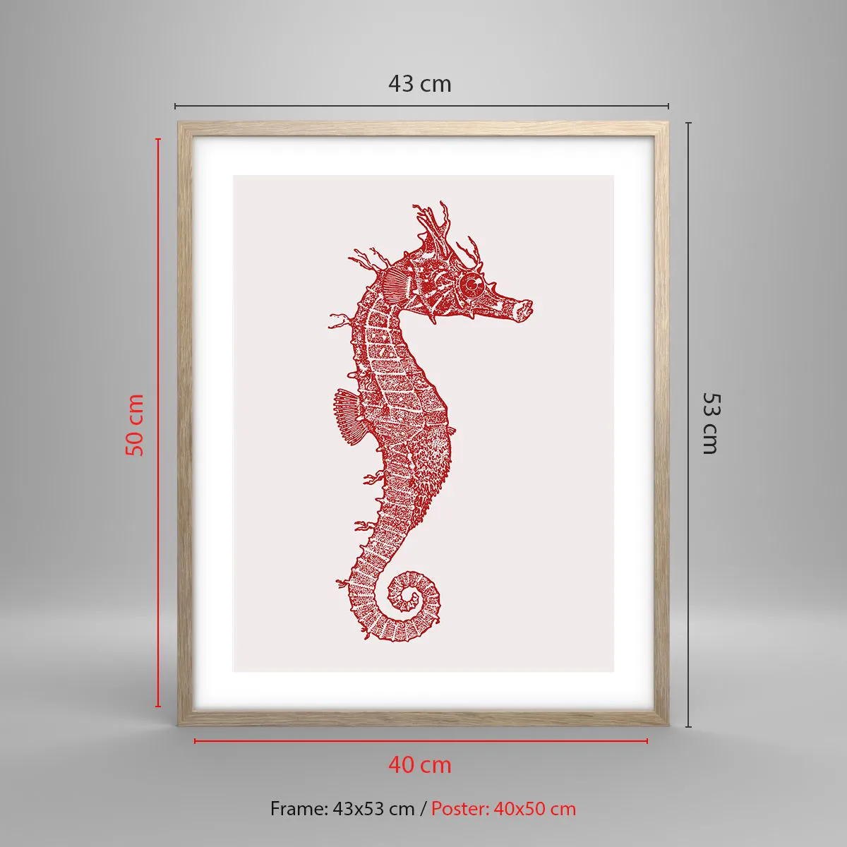 Poster în ramă de stejar deschis - Creatură complexă - 40x50 cm