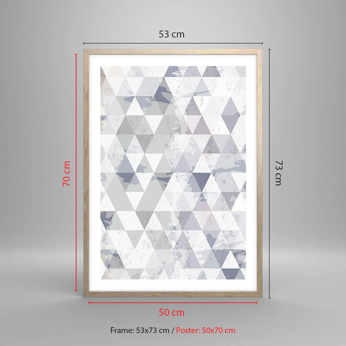 Poster in einem Rahmen aus heller Eiche - Im Rhythmus auf drei - 50x70 cm