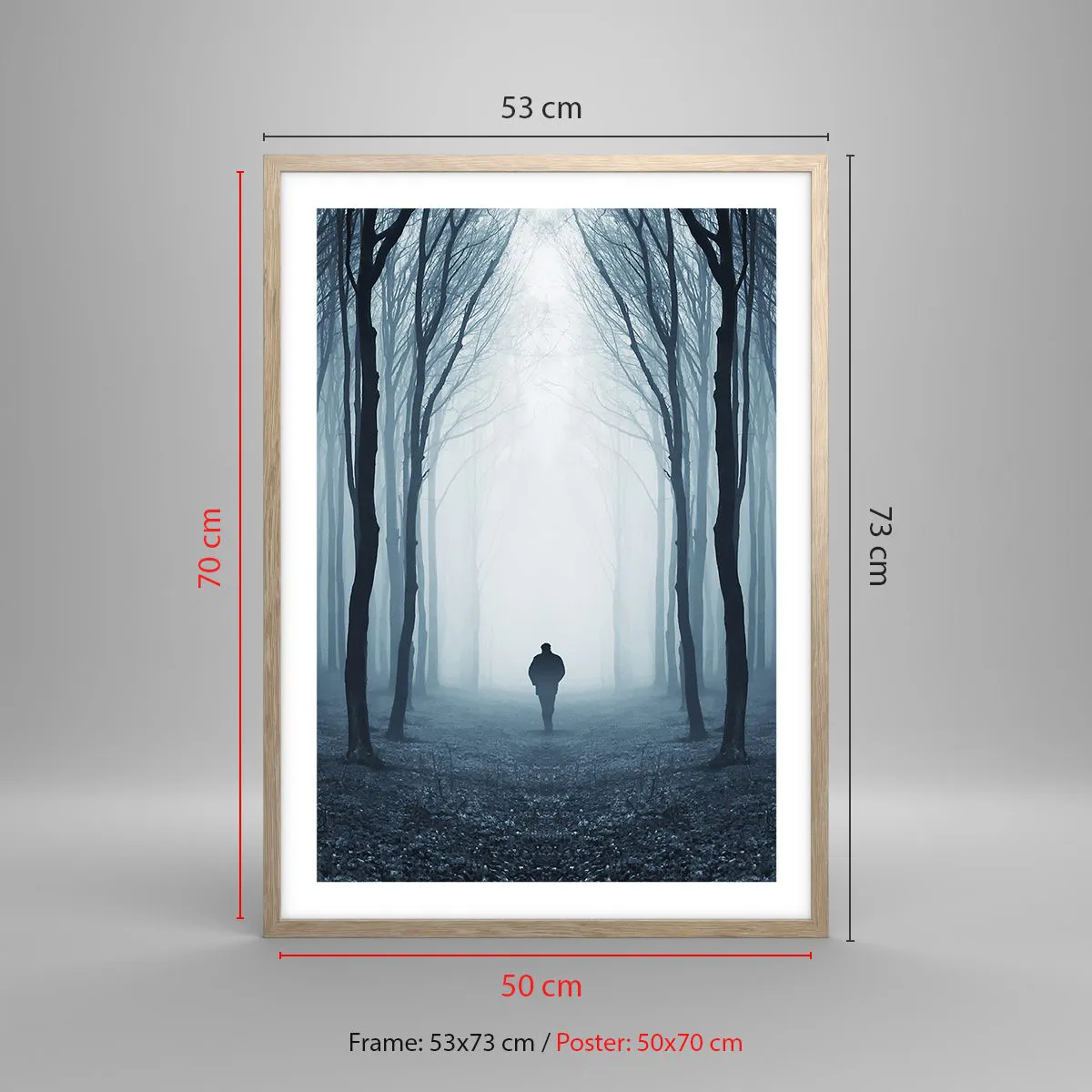 Affisch i ram av ljusek - Och allt är enkelt och klart - 50x70 cm