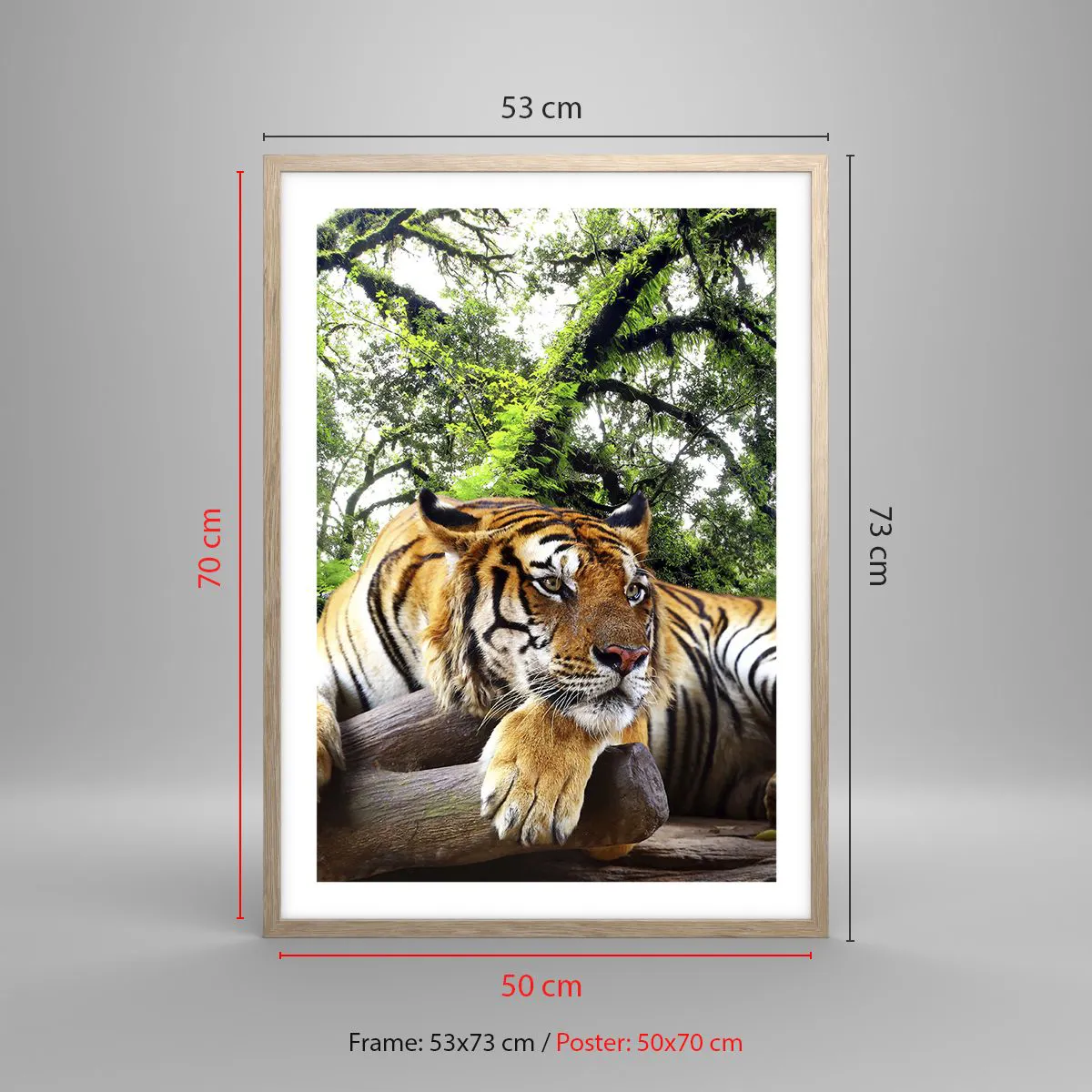 Poster in cornice rovere chiaro - Con espressioni di stima - 50x70 cm