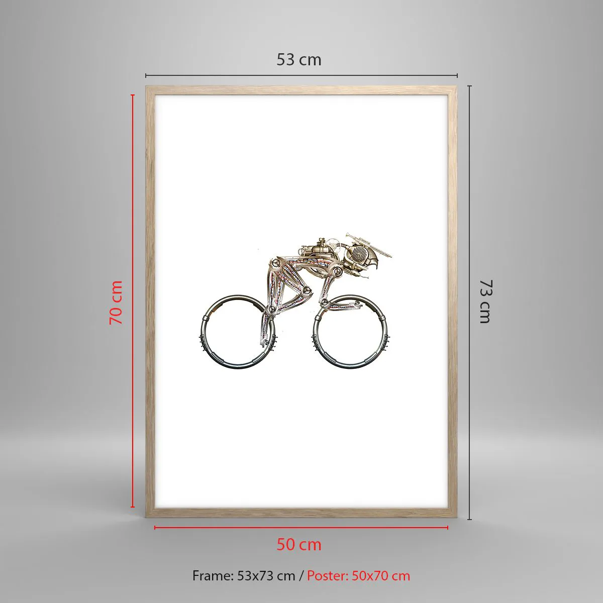 Affiche dans un chêne clair - Poster - Machine exceptionnelle - 50x70 cm