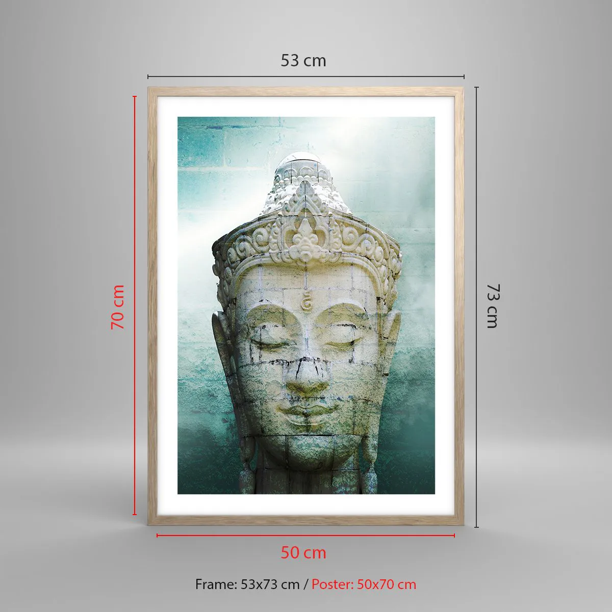 Poszter világos tölgy keretben - A fény kérése - 50x70 cm