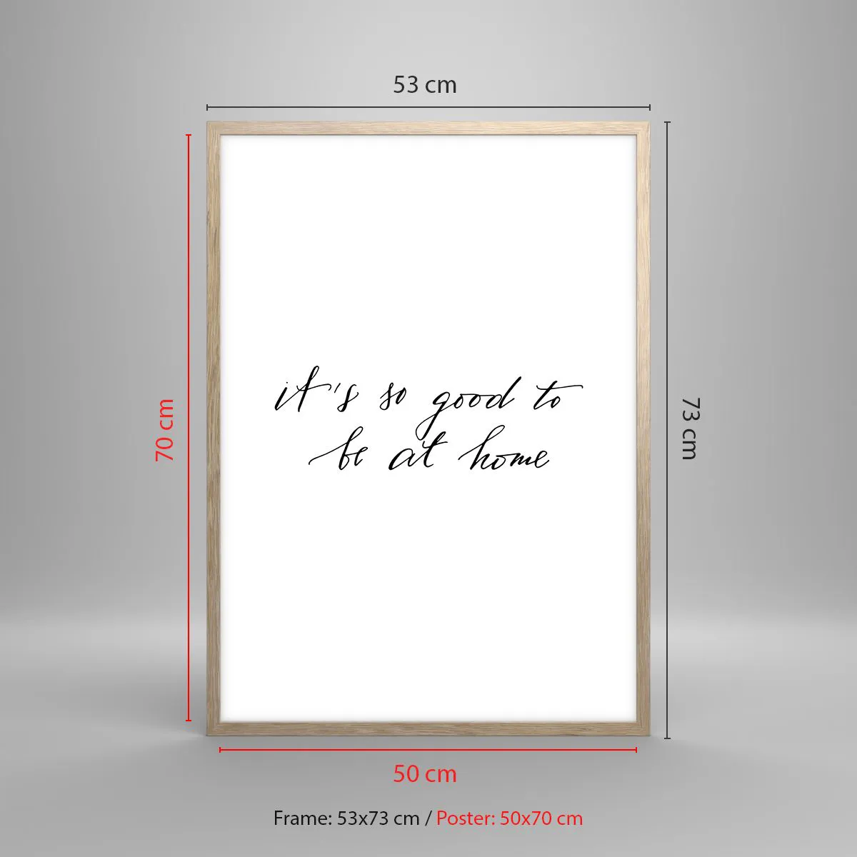 Poster in light oak frame - Whole Truth - 50x70 cm