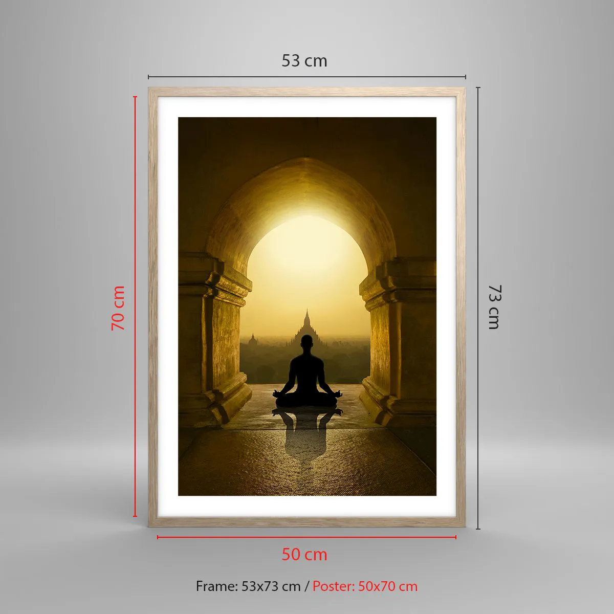 Affiche dans un chêne clair - Poster - Pleine harmonie - 50x70 cm