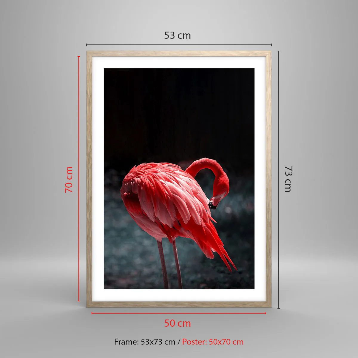 Poster in cornice rovere chiaro - La poesia cremisi della natura - 50x70 cm