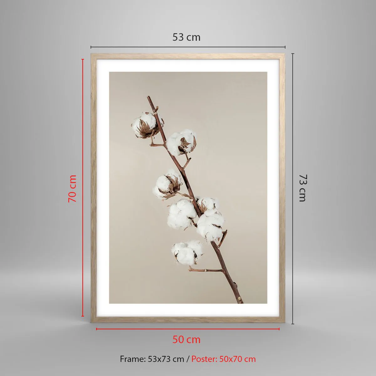 Affiche dans un chêne clair - Poster - A la source de la douceur - 50x70 cm