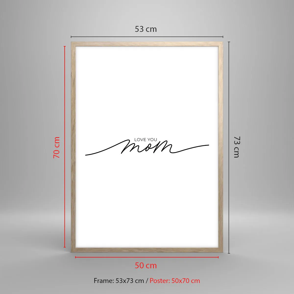 Plagát v ráme zo svetlého duba - Veľké dojatie - 50x70 cm