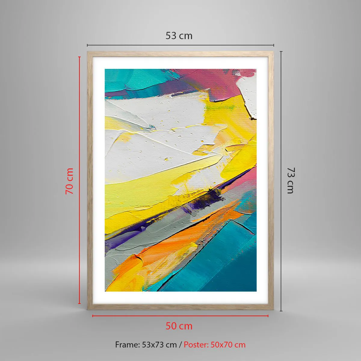 Poszter világos tölgy keretben - A fény anatómiája - 50x70 cm