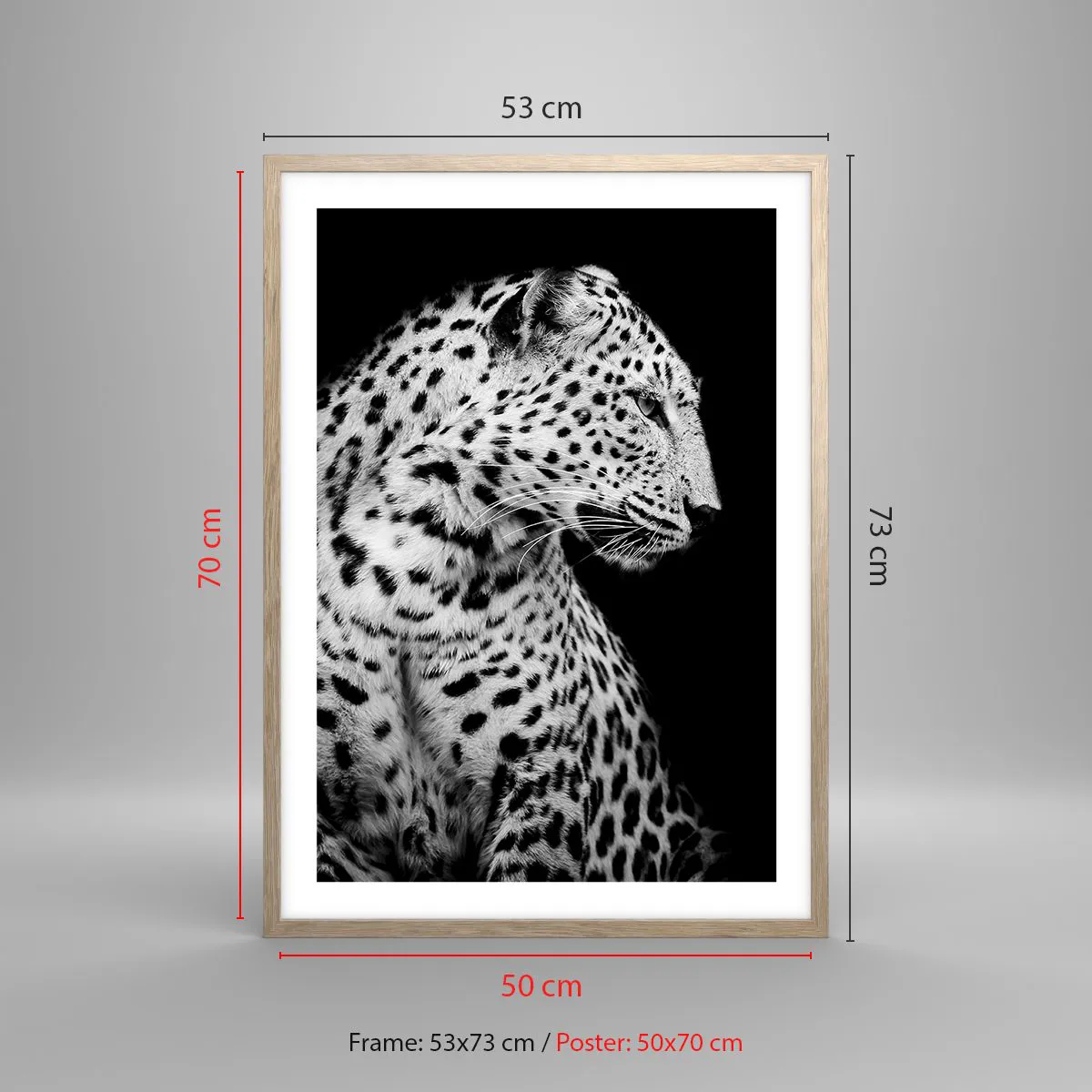 Affisch i ram av ljusek - Perfekt höger profil! - 50x70 cm