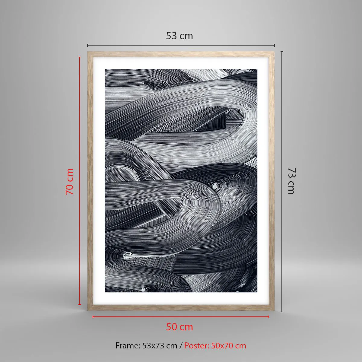 Poster in light oak frame - Fluidity of Reality - 50x70 cm