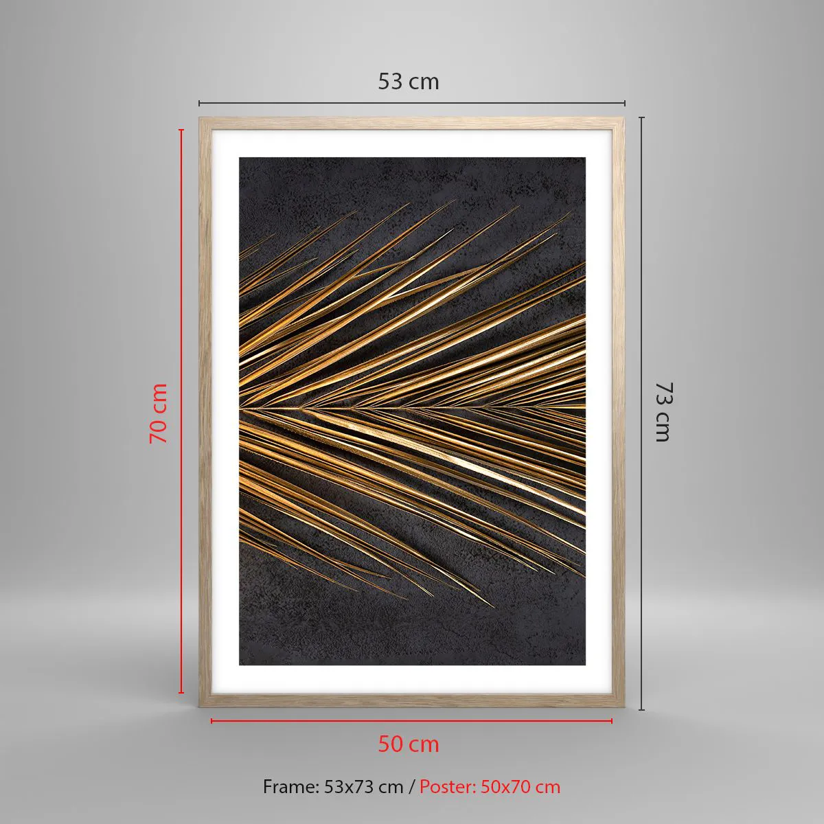 Poster in light oak frame - Gold of the Tropics - 50x70 cm