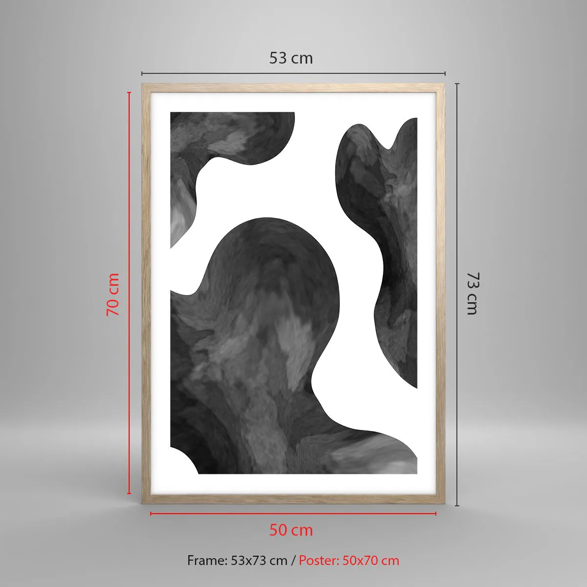 Poster în ramă de stejar deschis - Calea Lactee - 50x70 cm