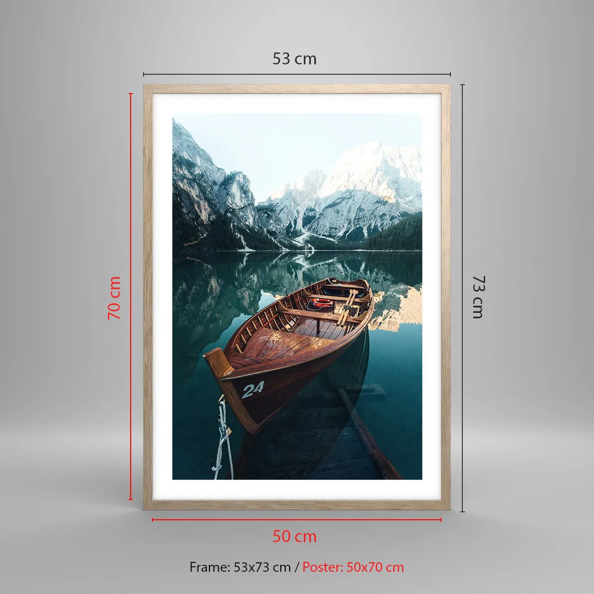 Plakat w ramie jasny dąb - Jak na szkle malowane - 50x70 cm