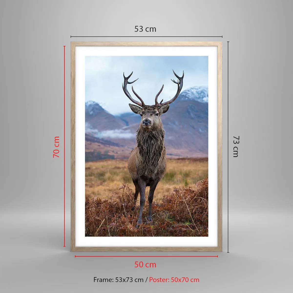 Poszter világos tölgy keretben - Saját földön - 50x70 cm