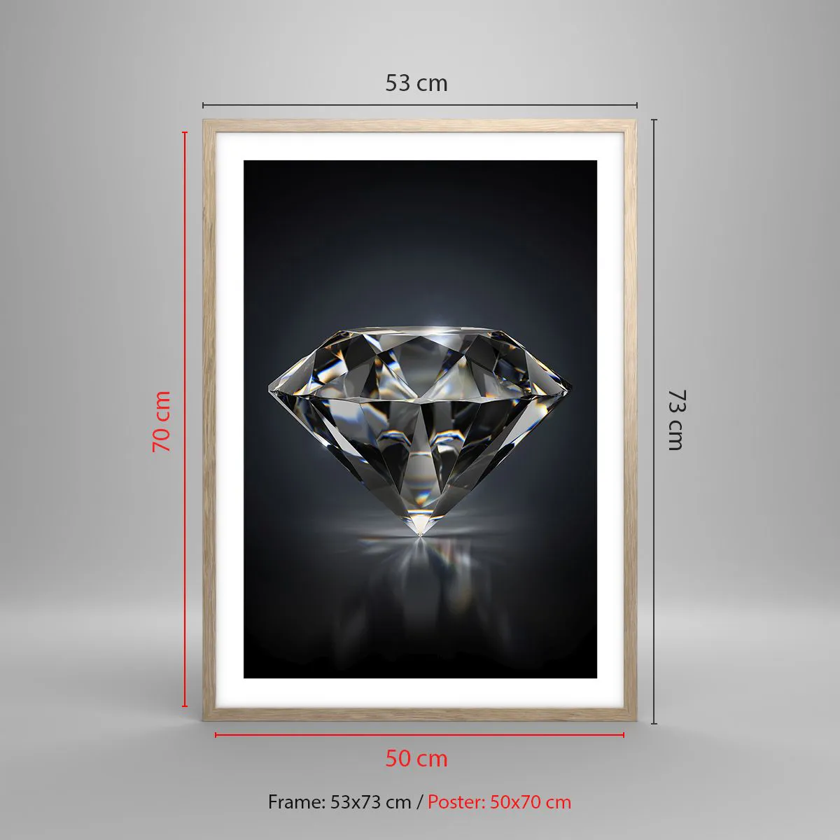 Plakát v rámu světlý dub - Best girls friend - 50x70 cm