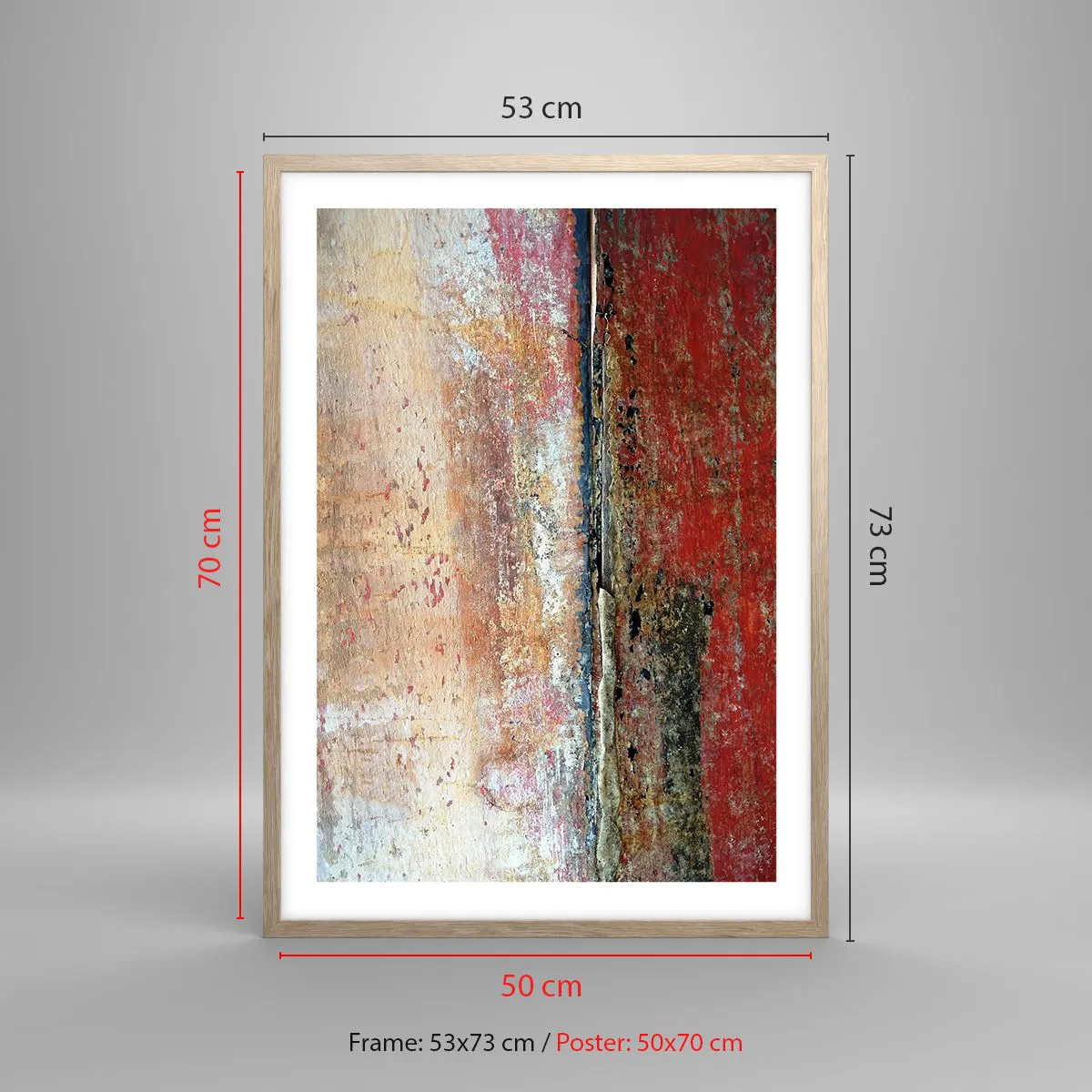 Poster în ramă de stejar deschis - Oare este marea? - 50x70 cm