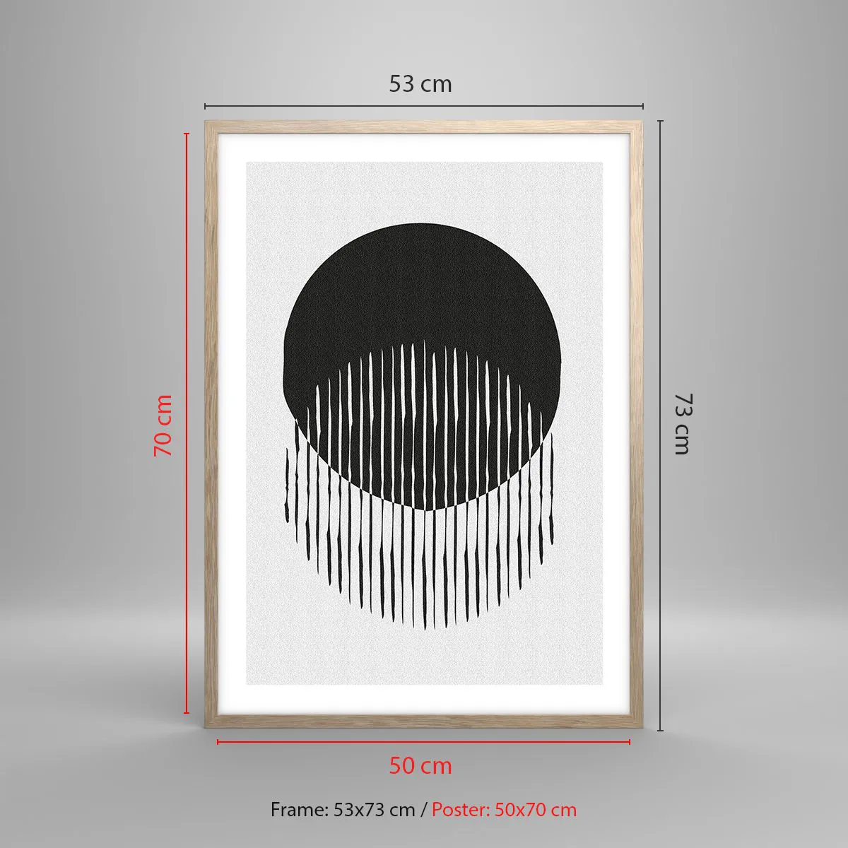 Poster in cornice rovere chiaro - Il suo alter ego - 50x70 cm