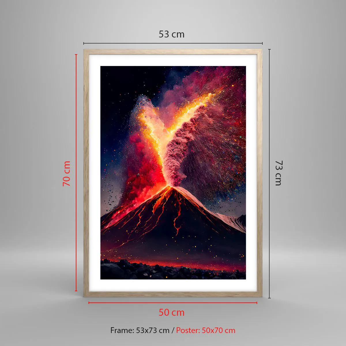 Plakat w ramie jasny dąb - Piękno i groza - 50x70 cm