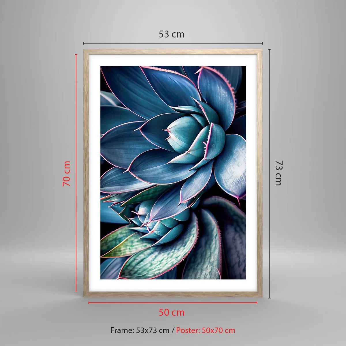 Affiche dans un chêne clair - Poster - Force vital - 50x70 cm