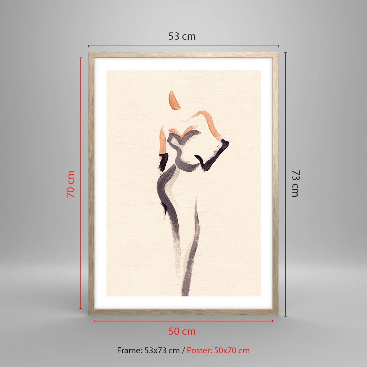 Póster en marco roble claro - De los años dorados de Hollywood - 50x70 cm