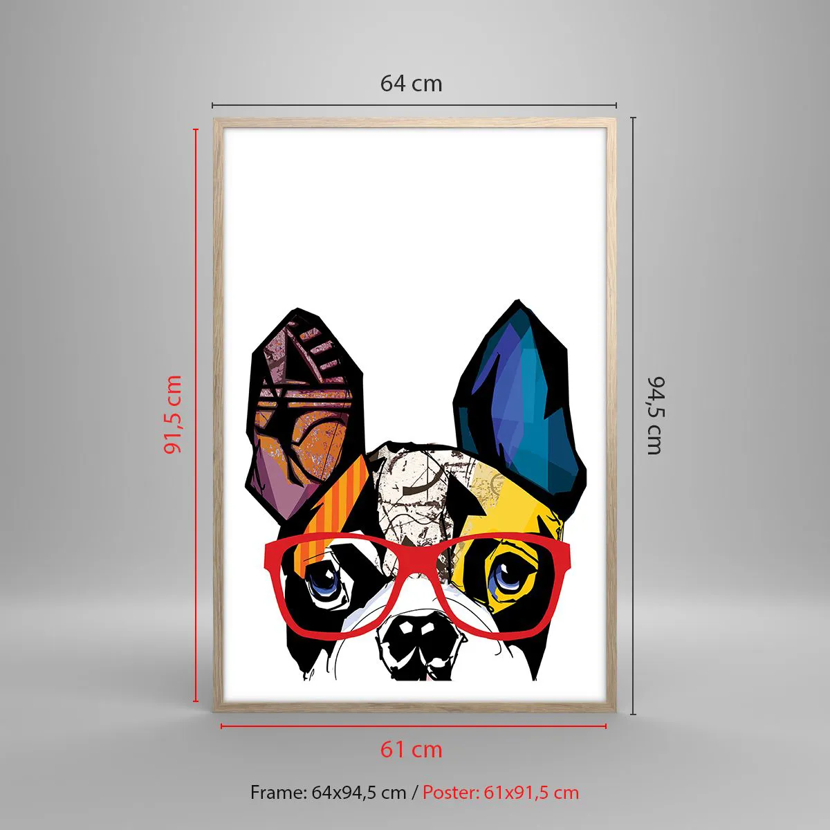 Póster en marco roble claro - El intelectual - 61x91 cm