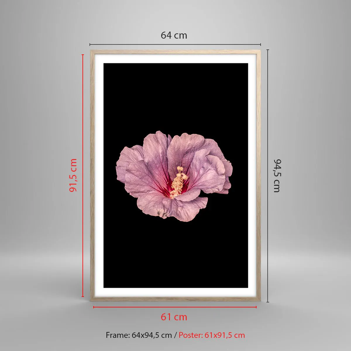 Poszter világos tölgy keretben - Egyenesen a szív felé - 61x91 cm