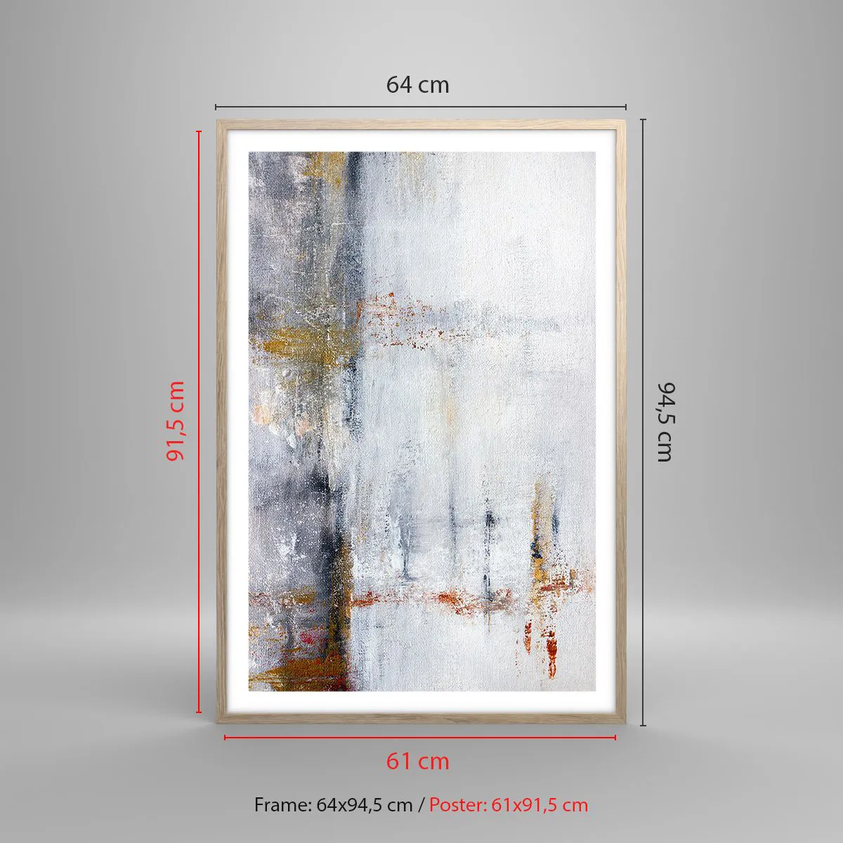 Plagát v ráme zo svetlého duba - Za závojom vzduchu - 61x91 cm